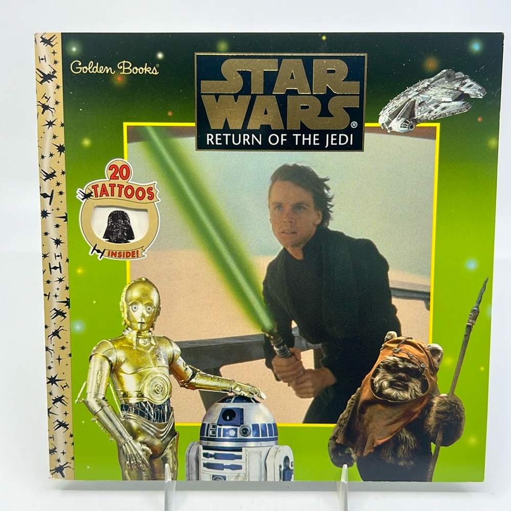 Vintage Golden Books Star Wars Return of The Jedi Tattoos Book 1997 Complete
